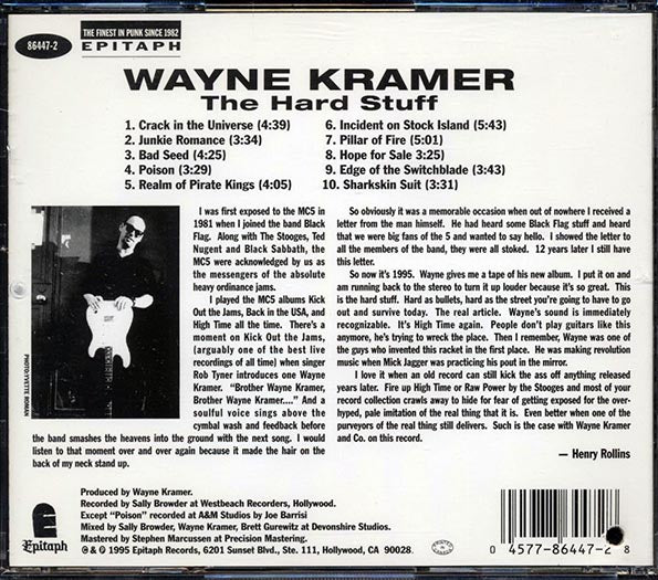 Wayne Kramer - The Hard Stuff (CD)