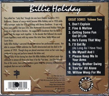 Billie Holiday - Jazz After Dark: Great Songs Volume 2 (CD)