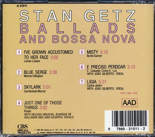 Stan Getz - Ballads And Bossa Nova (CD)