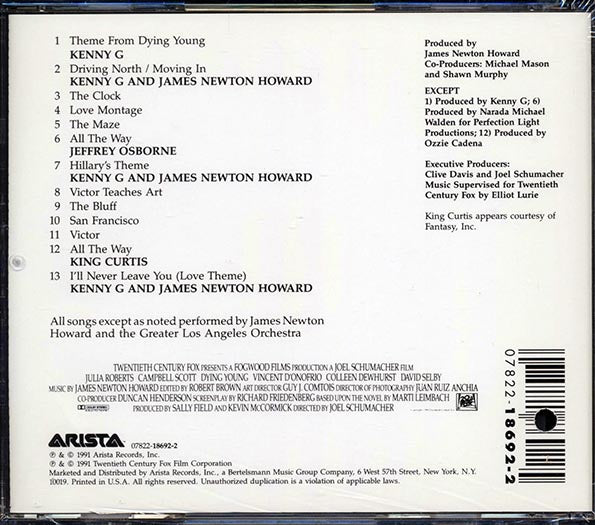 James Newton Howard - Dying Young: Original Sountrack Album (CD)