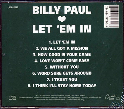 Billy Paul - Let 'Em In (CD)