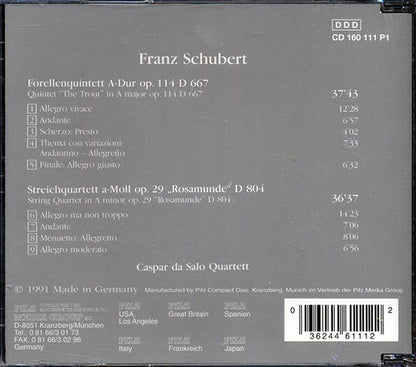 Franz Schubert, Caspar Da Salo Quartett - Forellenquintett (CD)