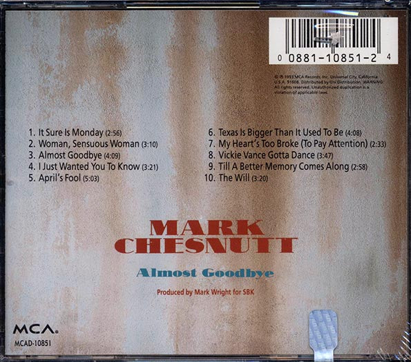 Mark Chesnutt - Almost Goodbye (CD)