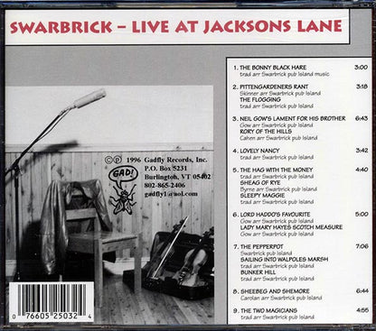 Swarbrick - Live At Jacksons Lane (CD)