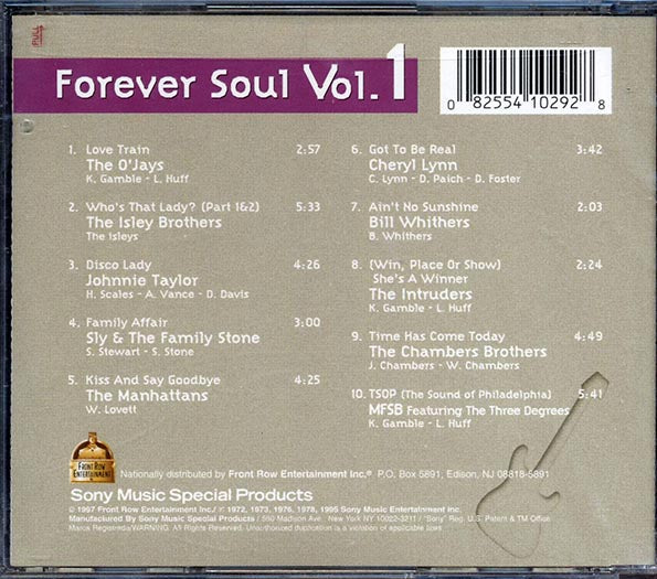 The Isley Brothers, The Manhattans, Sly & The Family Stone, Etc. - Forever Soul Volume 1 (CD)