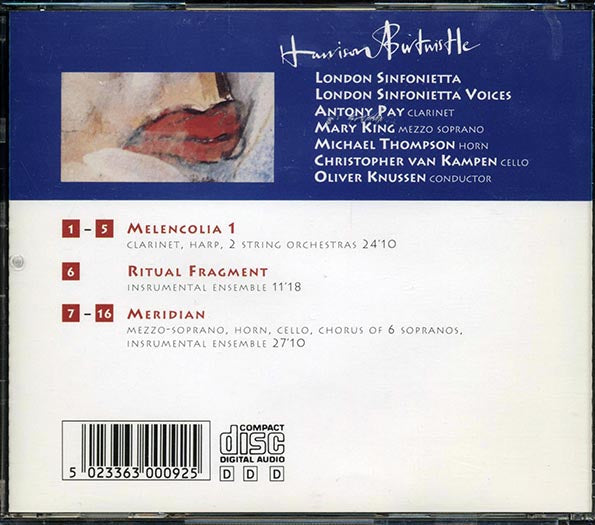 Harrison Birtwistle, London Sinfonietta, Oliver Knussen, London Sinfonietta Voices - Harrison Birtwistle (CD)