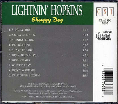 Lightnin' Hopkins - Shaggy Dog (CD)