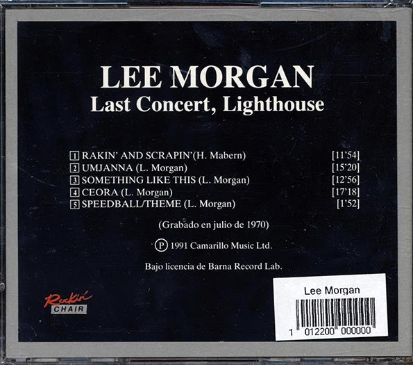 Lee Morgan - Last Concert, Lighthouse (CD)
