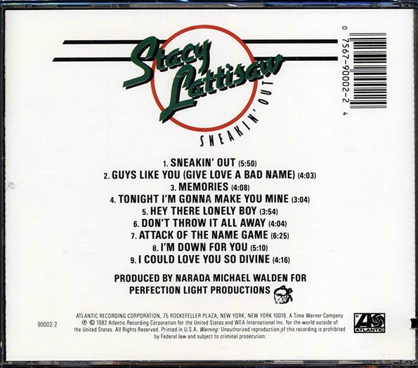 Stacy Lattisaw - Sneakin' Out (CD)