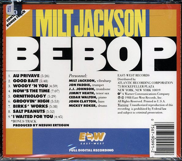 Milt Jackson - Bebop (CD)