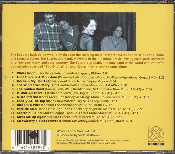 The Bobs - Cover The Songs Of Ray Chalres, Cream, Randy Newman, Grateful Dead, Etc. (CD)