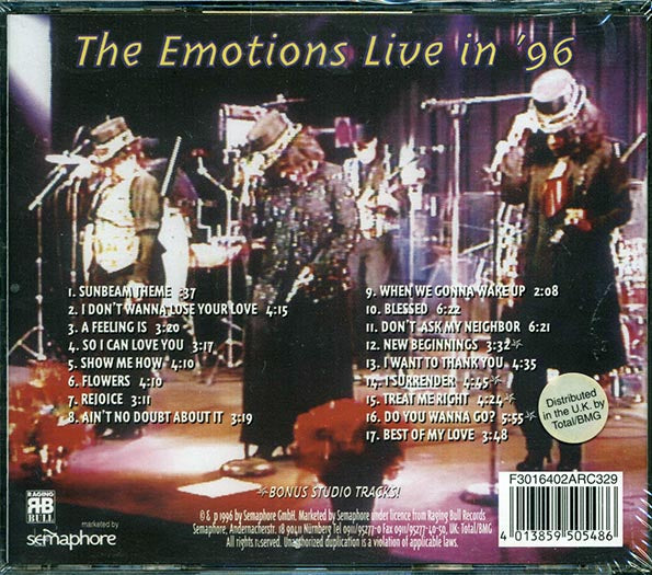 Emotions - Live In '96 (CD)