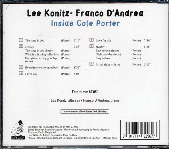 Lee Konitz, Franco D'Andrea - Inside Cole Porter (CD)