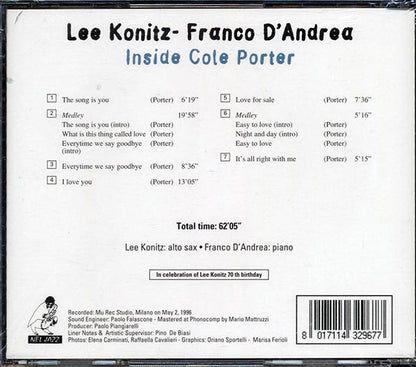 Lee Konitz, Franco D'Andrea - Inside Cole Porter (CD)