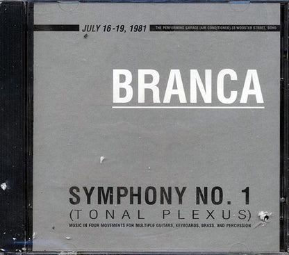 Branca - Symphony No. 1: Tonal Plexus (CD)