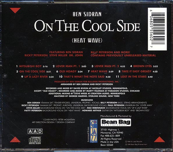 Ben Sidran - On The Cool Side: Heat Wave (CD)