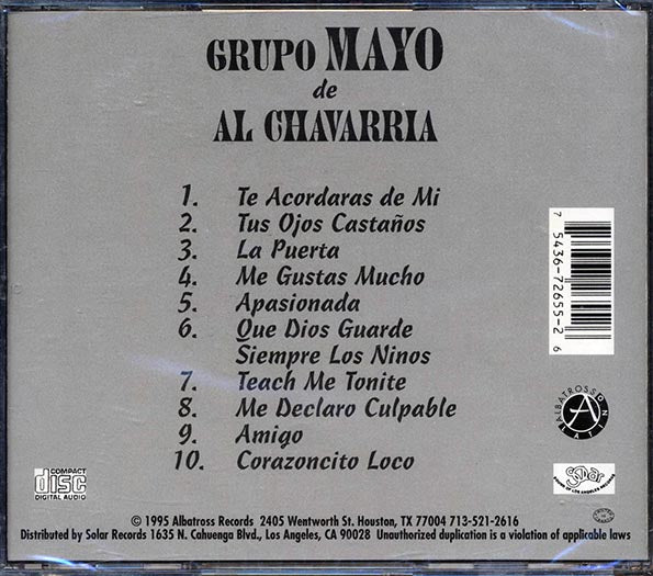 Al Chavarria - Grupo Mayo Del Al Chavarria (CD)
