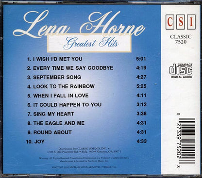 Lena Horne - Greatest Hits (CD)