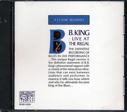BB King - Live At The Regal (CD)