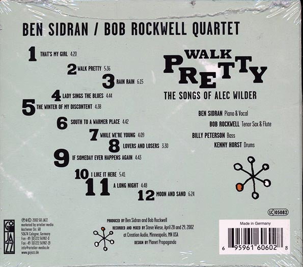 Ben Sidran, Bob Rockwell Quartet - Walk Pretty: The Songs Of Alec Wilder (CD)