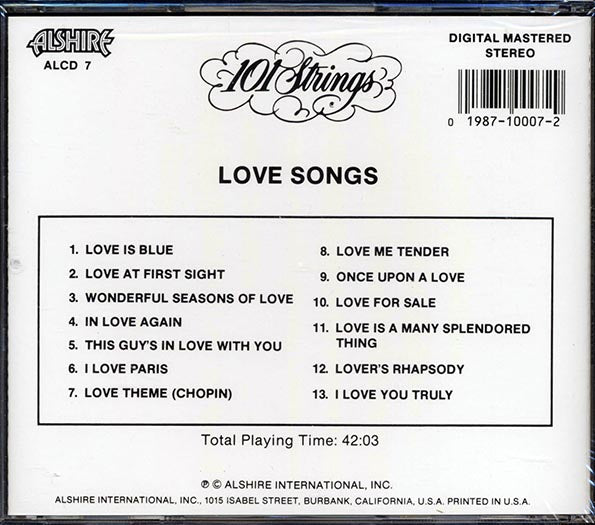 101 Strings - Love Songs (CD)