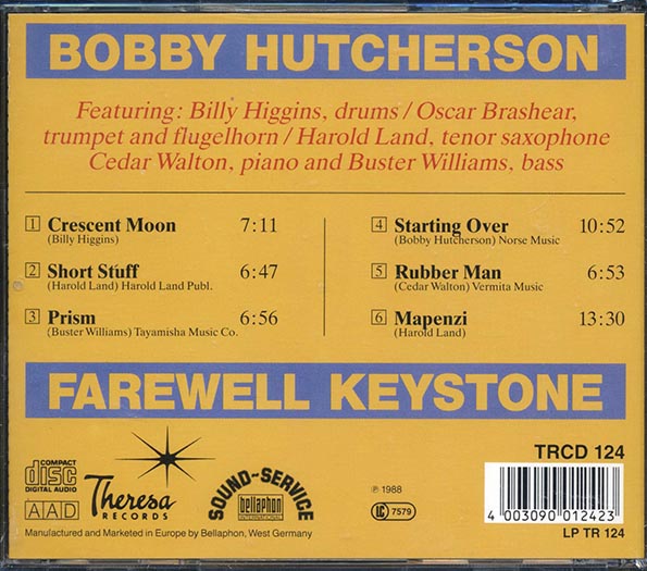 Bobby Hutcherson - Farewell Keystone (CD)