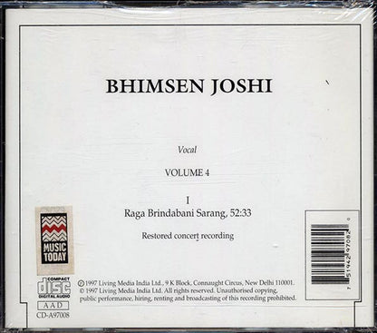 Bhimsen Joshi - Bhimsen Joshi Volume 4 (CD)