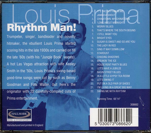 Louis Prima - Rhythm Man (CD)