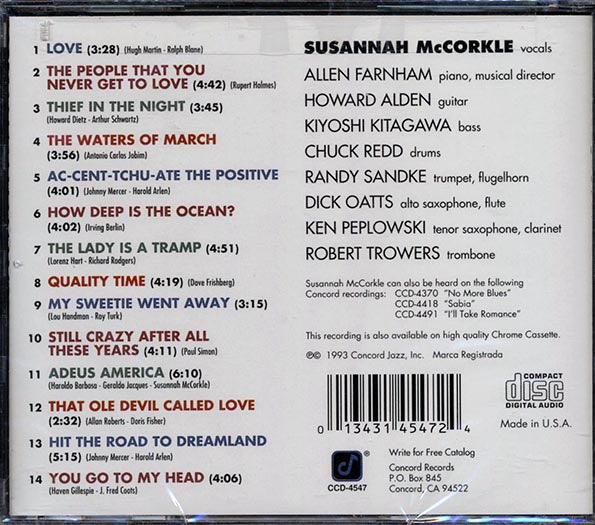 Susannah McCorkle - From Bessie To Brazil (CD)