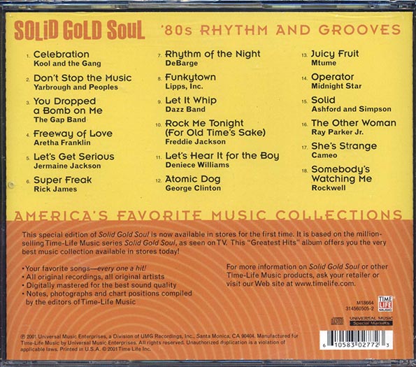 Rick James, Lipps, Inc., Mtume, Kool & The Gang, The Gap Band, Etc. - Solid Gold Soul: '80s Rhythm And Grooves (CD)