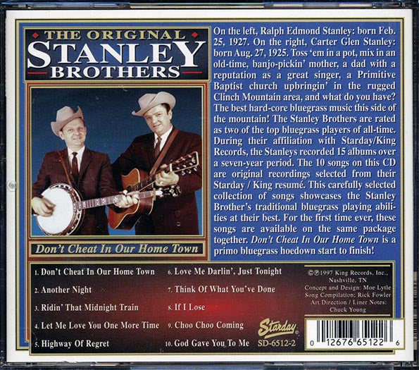 The Stanley Brothers - Don't Cheat In Our Home Town (CD)