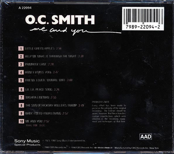 OC Smith - Me And You (CD)