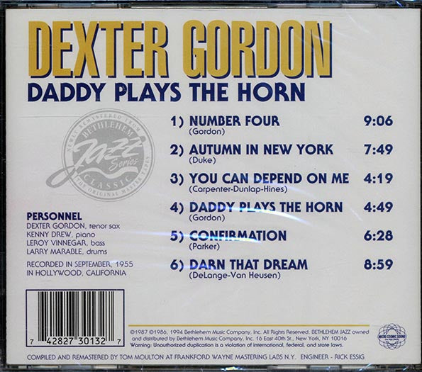 Dexter Gordon - Daddy Plays The Horn (CD)