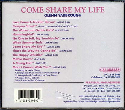 Glenn Yarbrough - Come Share My Life (CD)