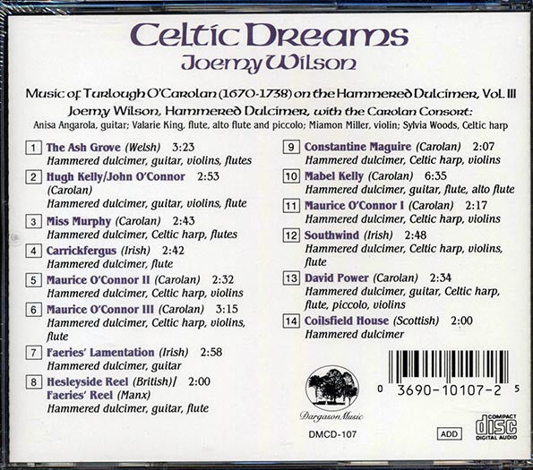 Joemy Wilson - Celtic Dreams: Music Of Turlough O'Carolan 1670-1738 On The Hammered Dulcimer Volume III (CD)