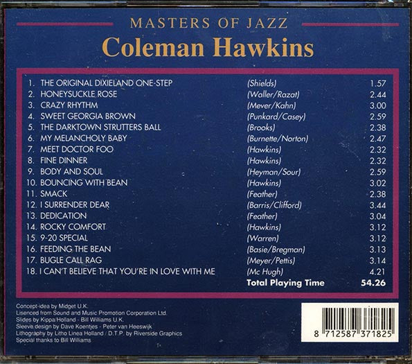 Coleman Hawkins - Body And Soul (CD)