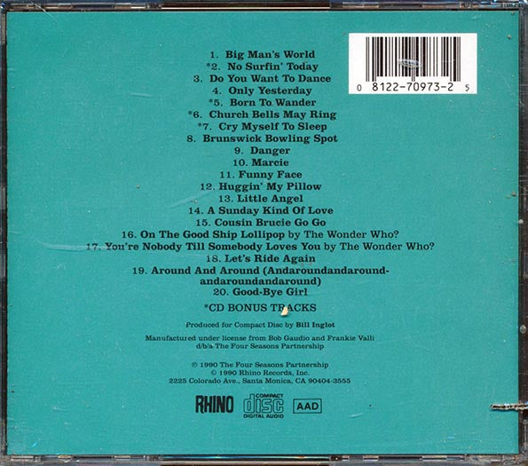 Frankie Valli & The Four Seasons - Rarities Volume One (CD)