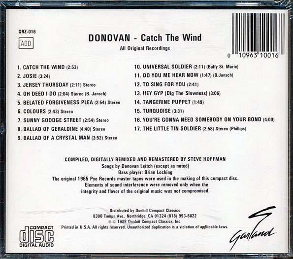 Donovan - Catch The Wind (CD)