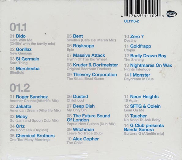 Dido, Gorillaz, St Germain, Morcheeba, Etc. - Ultra Chilled 01 (CD)