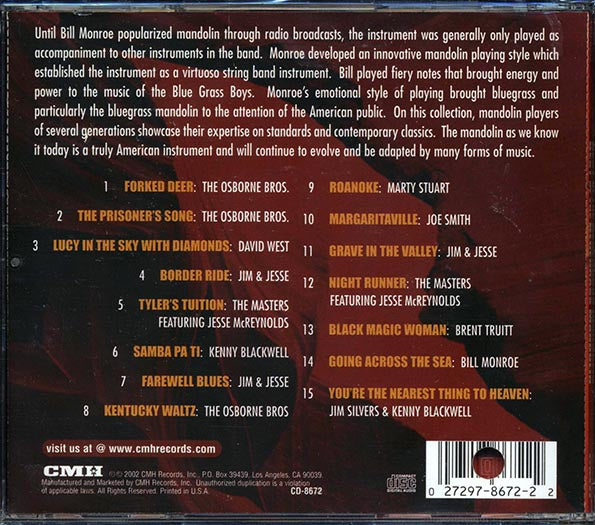 Osbourne Brothers, David West, Jim & Jesse, Etc. - Best Of The Bluegrass Mandolin (CD)