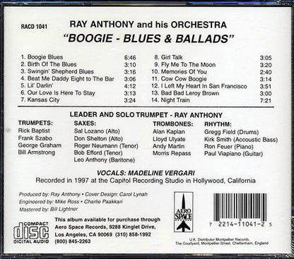 Ray Anthony & His Orchestra - Boogie Blues And Ballads (CD)