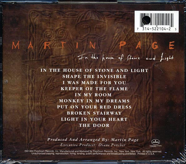 Martin Page - In The House Of Stone And Light (CD)