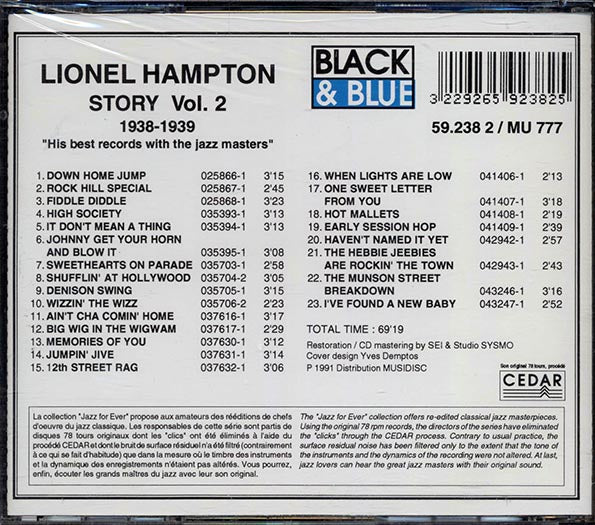 Lionel Hampton - Lionel Hampton Story Volume 2 1938-1939 (CD)