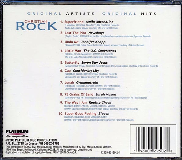 Newsboys, Audio Adrenaline, Jennifer Knapp, Etc. - Christian Rock Volume 2 (CD)
