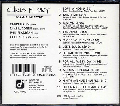 Chris Flory - For All We Know (CD)