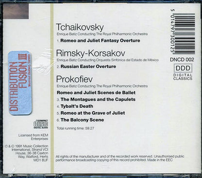 Enrique Batiz, Royal Philharmonic Orchestra, Prokofiev, Tchaikovsky, Rimsky-Korsakov - Romeo And Juliet; Russian Easter Overture (CD)