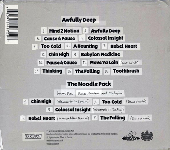Roots Manuva - Awfully Deep (CD)