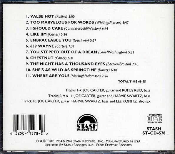 Joe Carter, Rufus Reid, Harvie Swartz, Lee Konitz - Duets (CD)