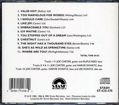 Joe Carter, Rufus Reid, Harvie Swartz, Lee Konitz - Duets (CD)
