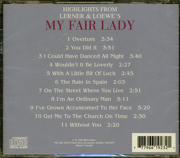 Lerner & Loewe - Highlights From My Fair Lady (CD)